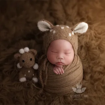 Megzti Koalos Skrybėlę Žaislas Naujagimių Fotografijos Rekvizitai Įdaryti Lokys Žaislas Naujagimių Gyvūnų Lėlės Nėrimo Koala Variklio Dangčio Baby Nuotrauka Prop