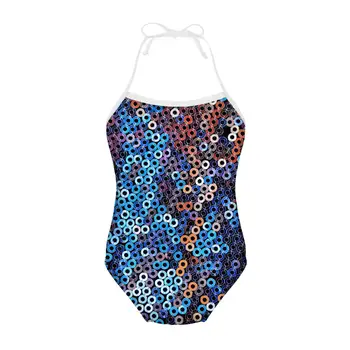 Merginos Maudymosi kostiumėlius Blizgučiai Spausdinti 3D Dizainas vientisas Kūdikių Mergaičių maudymosi kostiumėlį, Vaikų Baseinas Vaikams Drabužiai, Maudymosi Kostiumai Paplūdimio