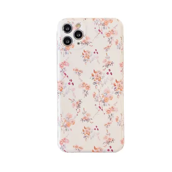Mielas Gėlių Telefono dėklas skirtas Iphone 12 12Pro Max 11 11Pro Max XR X XS Max SE 7 8 Plius Šveitimas Minkšto Silikono Tpu Case Cover