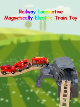 Mini RC Automobilių Nuotolinio Valdymo pultas RC Elektrinis Mažos Traukinio Žaislų Rinkinys Maži Žaisliniai Traukiniai susijusi Su Mediniai Geležinkelio Bėgių Įdomus Žaislas