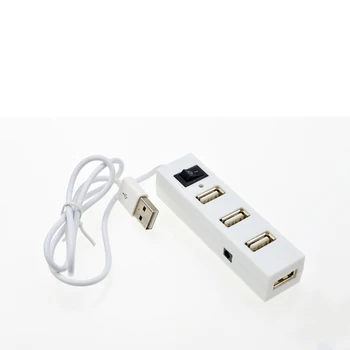 Mini USB 2.0 Hub 4 Uostai Koncentratorius-usb Portable USB Šakotuvą Su įjungimo/Išjungimo Jungiklis USB Skirstytuvo Adapterio Kabelis, Skirtas PC, Nešiojamas su energijos