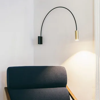 Minimalistinio Pasukti LED Miegamojo Sienos lempa, Gyvenamasis kambarys Sofos Sienų apšvietimo Tyrimas kambario Lempa Palėpės Sienos Sconce Šiaurės Apšvietimas