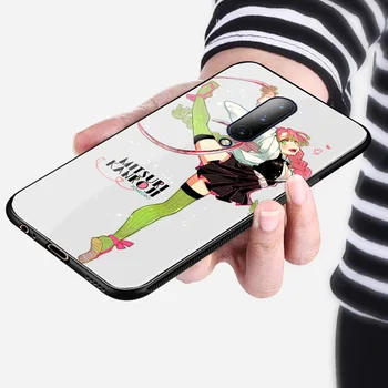 Mitsuri Kanroji Kimetsu nr. Yaiba TPU minkšto silikono grūdintas stiklas telefono padengti shell OnePlus 6 6T 7 7T Pro