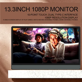 Mobiliojo telefono išorinis ekranas ekranas 13.3 colių HD Touch Screen ekranas TIPAS-C, HDMI įvesties Prievadų,Neprivaloma baterija , touch funkcija