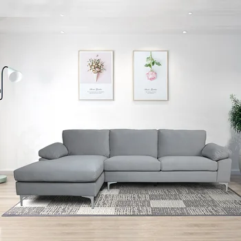 Modernus Nordic Style, kurių skerspjūvio Sofa-Lova Kambarį Kieta Spalva Juoda Aksomo Kairės Rankos Susiduria su Mikropluošto 103.5