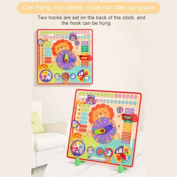 Montessori žaisti daugiafunkcinis perpetual calendar laikrodis su laikrodis atitikimo vaikų žaislai tinka ankstyvojo ugdymo