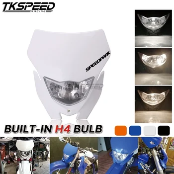 Motociklo H4 priekinis žibintas, Skirtas Yamaha Honda WR 450 250 YZ TTR Supermoto Enduro Dirt Bike Motocross priekinis žibintas Lauktuvės