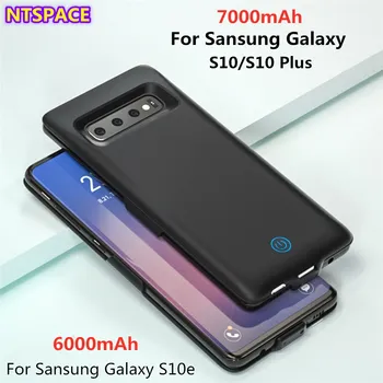 NTSPACE 6000/7000mAh Nešiojamų Telefono Maitinimo Case For Samsung Galaxy S10 Plius Išorės PowerBank Backup Baterija, Įkroviklis, Dangtelis