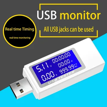 Namų USB Lizdas, Voltmeter Ammeter Baterija Testeris Įtampos Baterijos Įkrovimo Priemonė, Kabelių Atsparumas Testeris