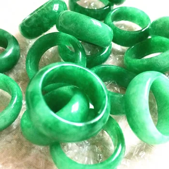 Natūralaus Green jade žiedai, Juvelyrika Gemstone Juostos Žiedas Jade Akmenys Moterims, Bižuterija smaragdas žiedai natūralaus akmens papuošalai