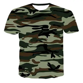 Nauja, T-shirt vyrų aukštos kokybės vyriškų marškinėlių kamufliažas lauko sporto trumpas rankovės 3D spausdinimo vyrų T-shirt mados cool T-shirt
