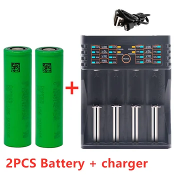 Naujas 3.7 V 18650 Baterija 3000mAh VTC6 Li-ion baterijos 18650 VTC6 30A Už E-cigaretės + 1pcs Baterijos Kroviklis