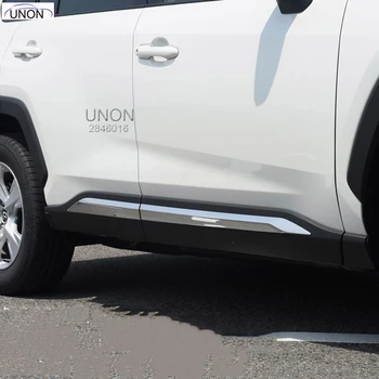 Naujas Abs Chrome Durų Kūno Liejimo Tinka Toyota Rav4 2019 2020 Durų Kūno Anti-Scratch Raštas Automobilių Šoninės Juostelės Apdaila Padengti