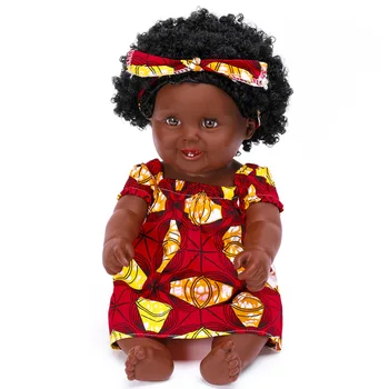 Naujas Atvykimo Afrikos Juodosios Lėlės 50CM Reborn Baby Lėlės Rankų darbo Silikono Vinilo Žavinga Mergaičių Mielas Realus Kūdikių Lėlės Vaikams Dovanų
