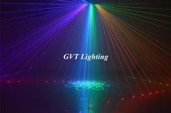 Naujas LED šešių akis raudona žalia mėlyna nuskaityti visą spalvų šviesos lazerio šviesos skenerio baras flash vestuvių, šeimos, šalies lazerių šou projektorius
