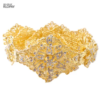 Naujas Mados Gėlių Nuotakos Diržai, Auksas Tuščiaviduriai Modelis metalo vestuvių suknelė, diržai, papuošalai juosmens juostos