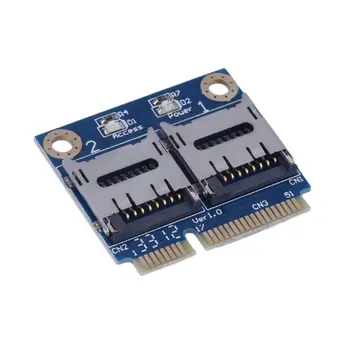 Naujas Mini PCI-e mpci-e Dual TF Skaitytuvo Adapteris PCI-E TF Kortelės Didmeninės