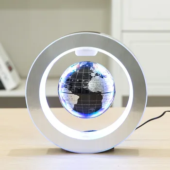 Naujas Naujiena Apdailos Magnetic Levitation Plaukiojantis Rutulio Pasaulio Žemėlapį su LED Šviesos su Elektro Magnetas ir Magnetinio Lauko Jutiklis