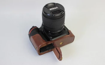 Naujas PU Odos Kamera Apačioje Atveju Padengti Pusę Kūno Set Bag For Nikon D500 Fotoaparatas