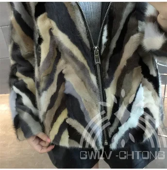 Naujas Realus fizinis originali audinės kailio paltas su gobtuvu, moterų mados spalvingas kailio striukė outwear užsakymą bet kokio dydžio