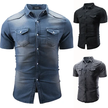 Nauji marškinėliai užsienio prekybos vyriški drabužiai, džinsai trumpas rankovėmis marškinėliai mens marškinėliai vyrams mados marškinėliai vyrams lagre dydis M-XXXL