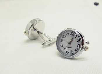 Naujos Žiūrėti rankogalių segtukai Nekilnojamojo Laikrodis Rankogalių segtukai Su Baterija Cufflings Mašina Core Mechaninė rankogaliai Relojes gemelos