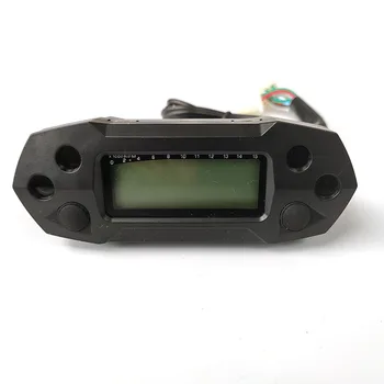 Naujų Motociklų LCD Spidometras Skaitmeninis Odemeter Elektros Modifikuotų Mini Kolonėlė Greičio Matuoklis 15x1000 rpm Hodometro rodmens
