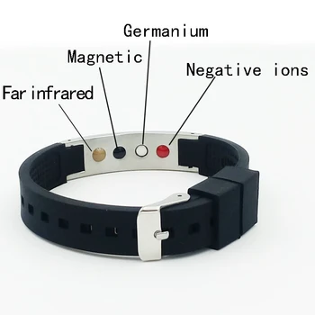 Neigiamų jonų germanio magnetinės silikoninės terapijos energijos apyrankė