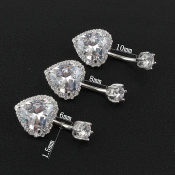 Nekilnojamojo 925 sterlingas sidabro bamba žiedas moterims fine jewelry širdies auskarai papuošalai S925 6 8 10 mm bamba bar ne alergija