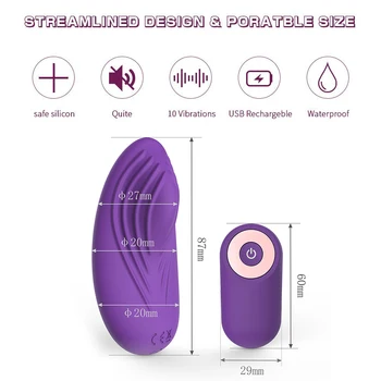 Nematomos Kelnaitės Vibratorius Belaidis Vibratorius Suaugusiųjų Žaislai Moterims, USB Įkrovimo Dildo Klitorio Stimuliatorius Nešiojamų Vibracija