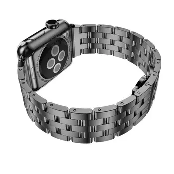 Nerūdijančio Plieno nuorodą Apyrankę, Apple Watch Band Serijos 5 4 3/2 1 Kokybę Watchband 40mm 44mm už iwatch 38mm 42mm wirst dirželis