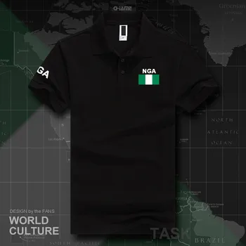 Nigerija Nijeriya Nigerijos polo marškinėliai vyrams trumpomis rankovėmis balti ženklai spausdinami šalies 2017 medvilnės tauta komandos vėliava nauja NG
