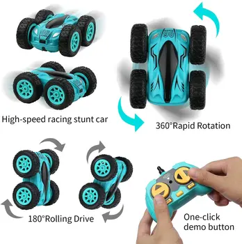 Nuotolinio Valdymo Automobilis Nutolimas Stunt Dvipusis Šoktelėti Automobilių Roplių Geležinkelių Automobilių 360 Laipsnių Flip Nuotolinio Valdymo Automobilio Vaikų Žaislas