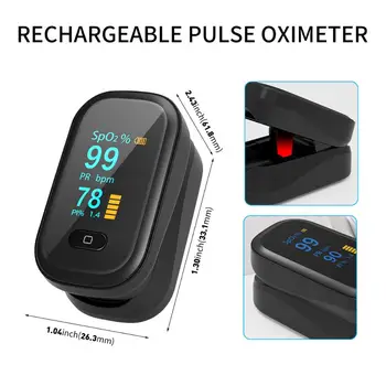 OLED Pulse Oximeter SpO2-Kraujo Deguonies Įsotinimo Metrų PR PI Nešiojamų Oximeter Širdies ritmo Monitorius Matuoklis Skaitmeninis Pirštų Oximeter