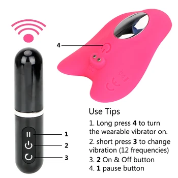 OLO 12 Dažniai Nešiojami Panty Vibratorius G Spot Klitorio Stimuliatorius Suaugusiems, Sekso Žaislas Moterims Kulka Nuotolinio Valdymo