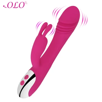 OLO 7 Greičiu Galingas Dildo Rabbit Vibratorius Lazdelė Moterų Masturbacija Makšties Klitorio Stimuliacijos Sekso Žaislas Moterims