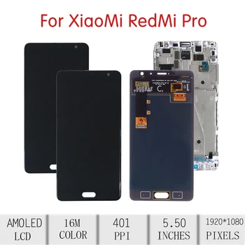 ORIGINALĄ XIAOMI Redmi Pro LCD Jutiklinis Ekranas skaitmeninis keitiklis Asamblėjos Xiaomi Redmi Pro Langas su Rėmu Pakeitimo Gel X20