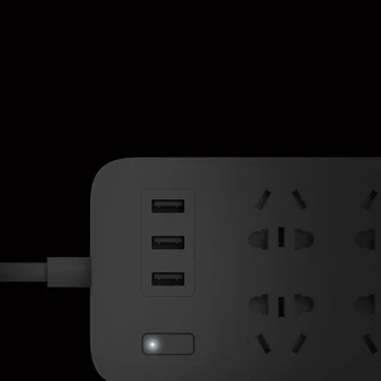 Originalus XiaoMi Galios juostiniai Greito Įkrovimo 3 USB su 6 Uoste, 1.8 M Paslėptas Įspėjamoji Lemputė Maitinimo Kištuką, Maitinimo Juostos Adapteris, 