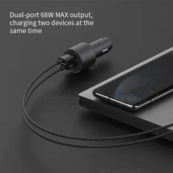 Originalus Xiaomi Mi Automobilių Greitas Įkroviklis 1A 1C USB-C 100W Max Greitai Automobilinis Įkroviklis iPhone Samsung 
