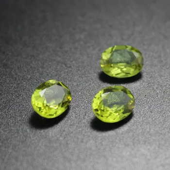 Ovalo formos olivine akmens olivīns karoliukai papuošalai priėmimo chrysolite laisvas brangakmenių 