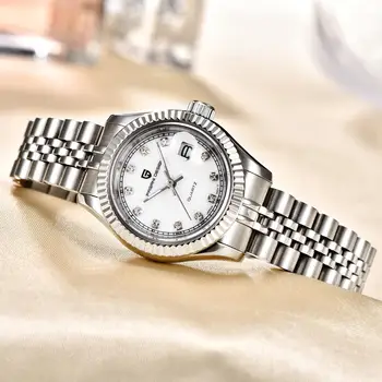 PAGANI DIZAINO Kvarcinius Moterų Laikrodžiai Mados Atsitiktinis Ponios Suknelė Laikrodį iš Nerūdijančio Plieno, atsparus Vandeniui Žiūrėti Safyro Stiklas 2020 m.