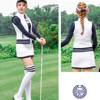 PGM Moterų Žiemos Golfo Vest lauko šiltas, storos medvilnės, vilnos Liemenė Moteris šilumos golfo apranga šaltu žiemos sijonas moterų golfo kostiumas