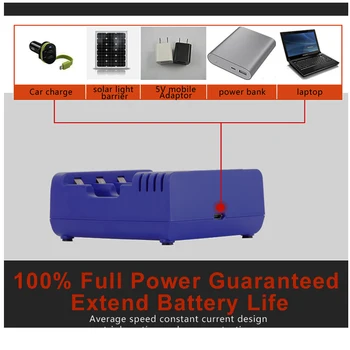 PKCELL Spalvinga Baterijos Kroviklis 4 slots NIMH/NICD AA AAA Baterijos USB įkrovimo nepriklausoma