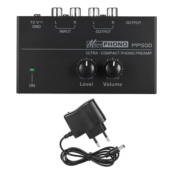PP500 Ultra-kompaktiškas Telefonas Preamplifier Phono Preamp Bass Aukštų dažnių Balanso Apimties Tonas EQ Kontrolės Valdyba
