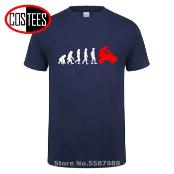 Parodija Quad-Dviračiai Evoliucija marškinėliai vyrams Juokinga, Keturračiai, Keturių Ratų Lenktynių T-shirt ATV puikus Idear Dovana Tee marškinėliai camisetas