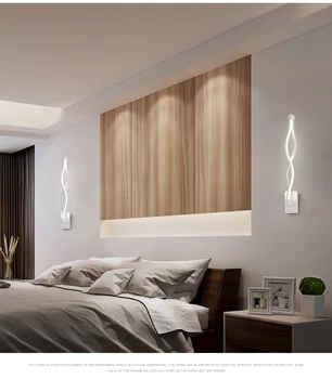 Patalpų apšvietimas Sienų apšvietimo 2.4 G RF Nuotolinio Valdymo veidrodis šviesos miegamajame šviesos lempos sieniniai pramonės apdaila namo