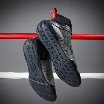 Patalpų profesionalaus bokso, imtynių kovos weightlift bateliai Vyrai vyrai minkštas kvėpuojantis nešiojami bokso kovos mokymo batai