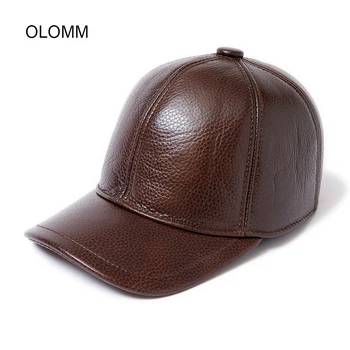 Pavasarį originali karvės odos beisbolo kepurė hat vyrų nauja stiliaus žiemą šiltas, storos kepurės skrybėlės priešas vyras vienas dydis B34