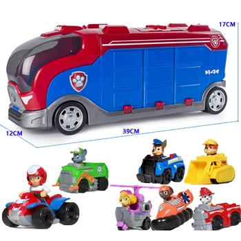 Paw Patrulių Žaislai Gelbėjimo Autobusų Šuo Bazės Valdymo Centras Patrulla Canina Anime Transporto Priemonės Automobilio Plastikinių Žaislų Veiksmų Skaičiai Modelio Vaikams, Žaislai