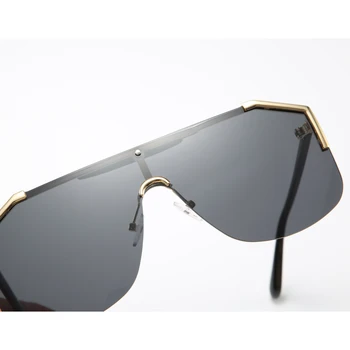 Peekaboo vienas gabalas akiniai nuo saulės vyrams taškus 2020 negabaritinių saulės akiniai moterims, rudos frameless gradientas objektyvas uv400 pusė metalo